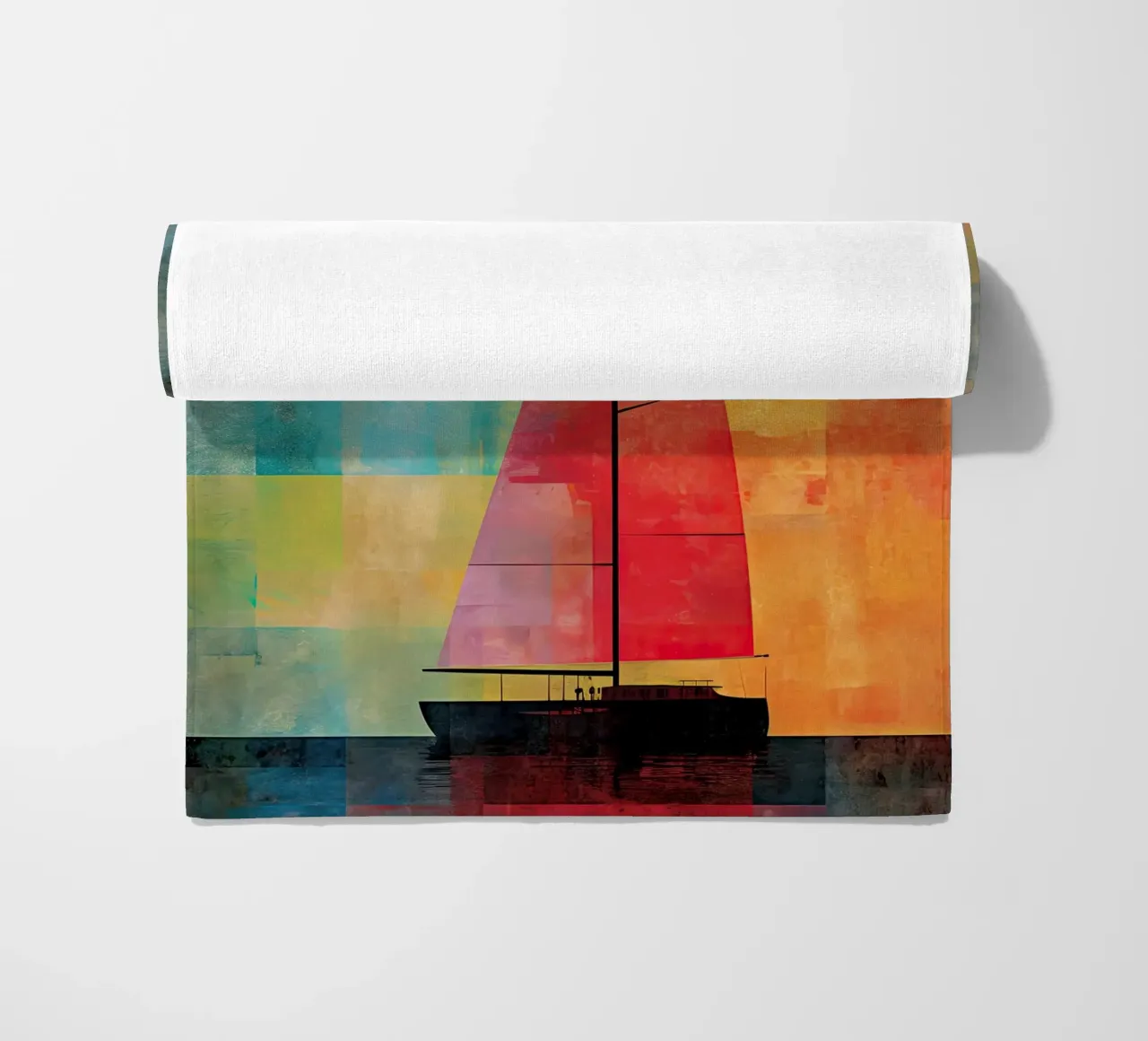 Zeilboot astratto telo mare da Imagine