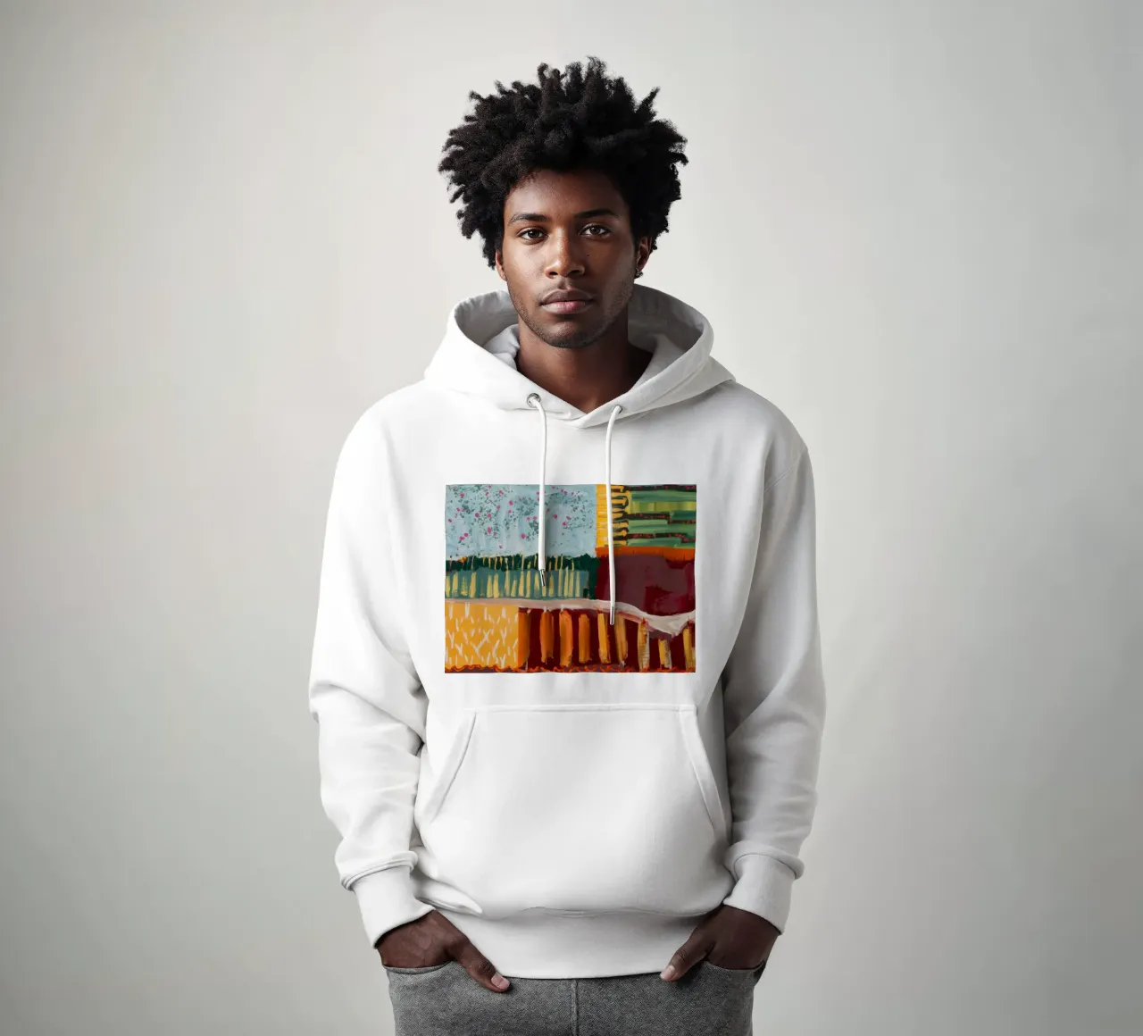 Autumnal Pattern Blocks hoodie by Sublime Layers
