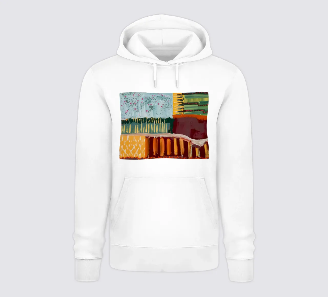 Autumnal Pattern Blocks hoodie by Sublime Layers
