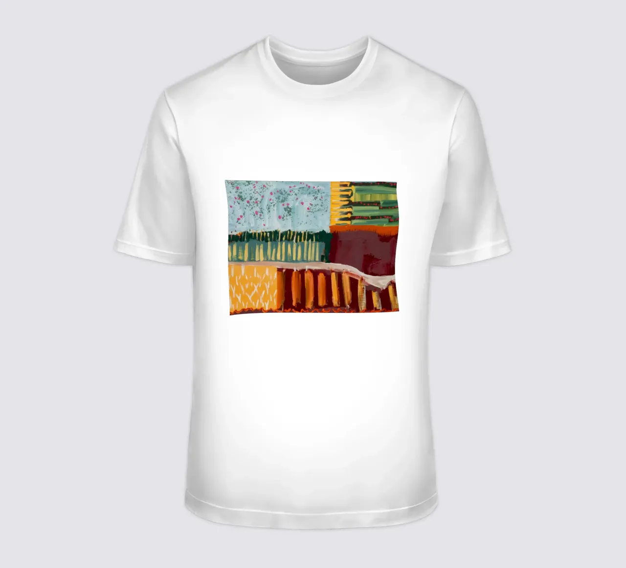 Autumnal Pattern Blocks t-shirt by Sublime Layers