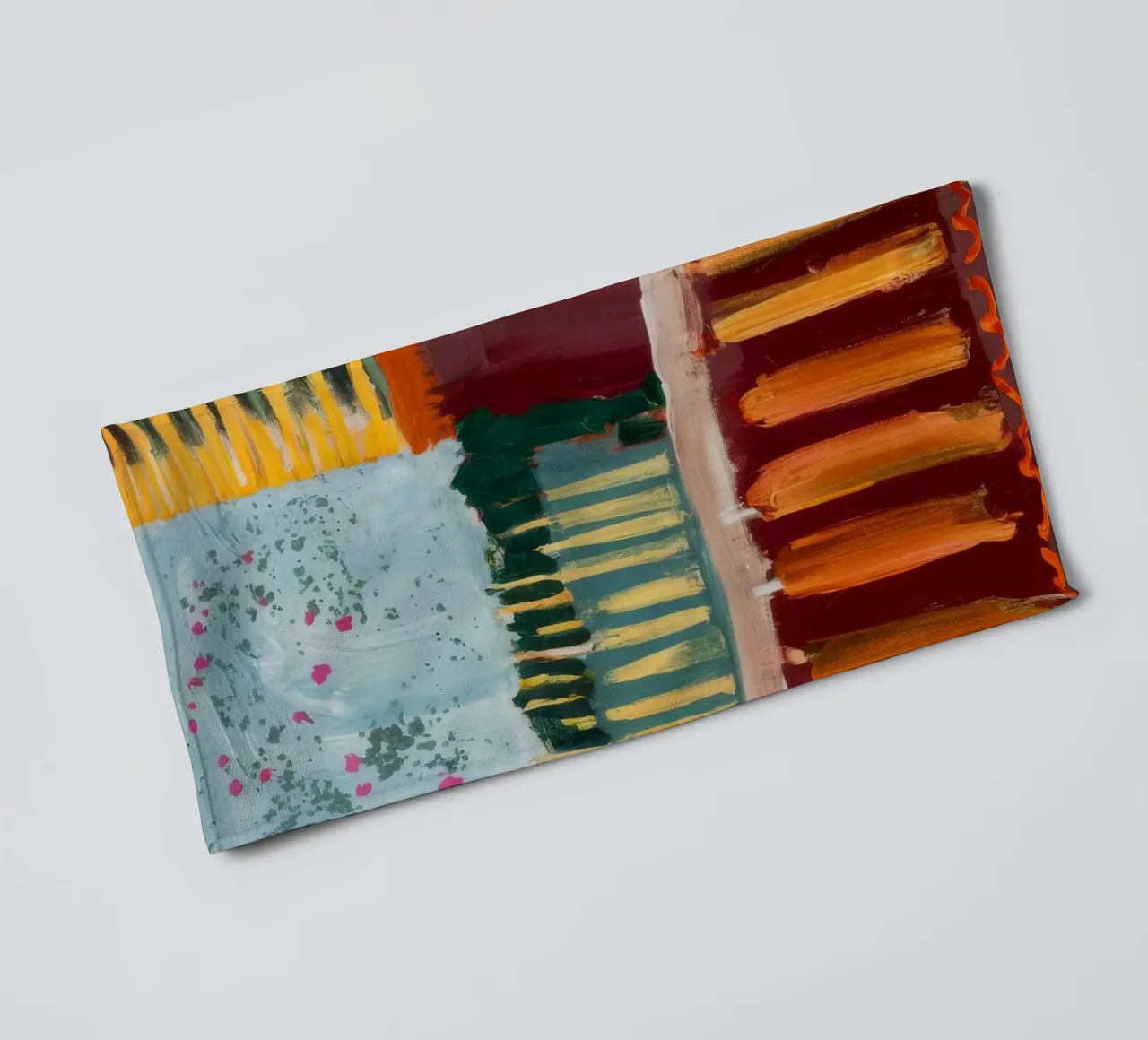 Autumnal Pattern Blocks towel by Sublime Layers