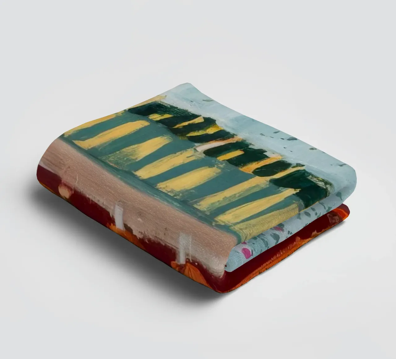 Autumnal Pattern Blocks towel by Sublime Layers