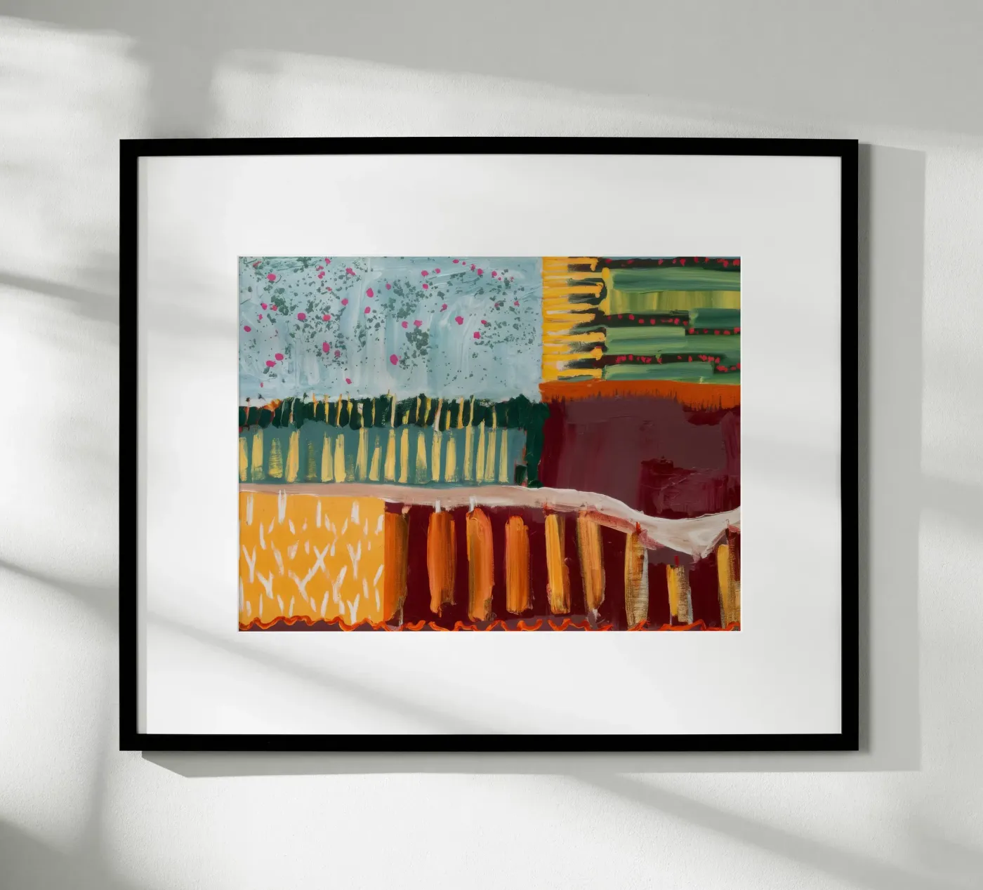 Autumnal Pattern Blocks poster by Sublime Layers
