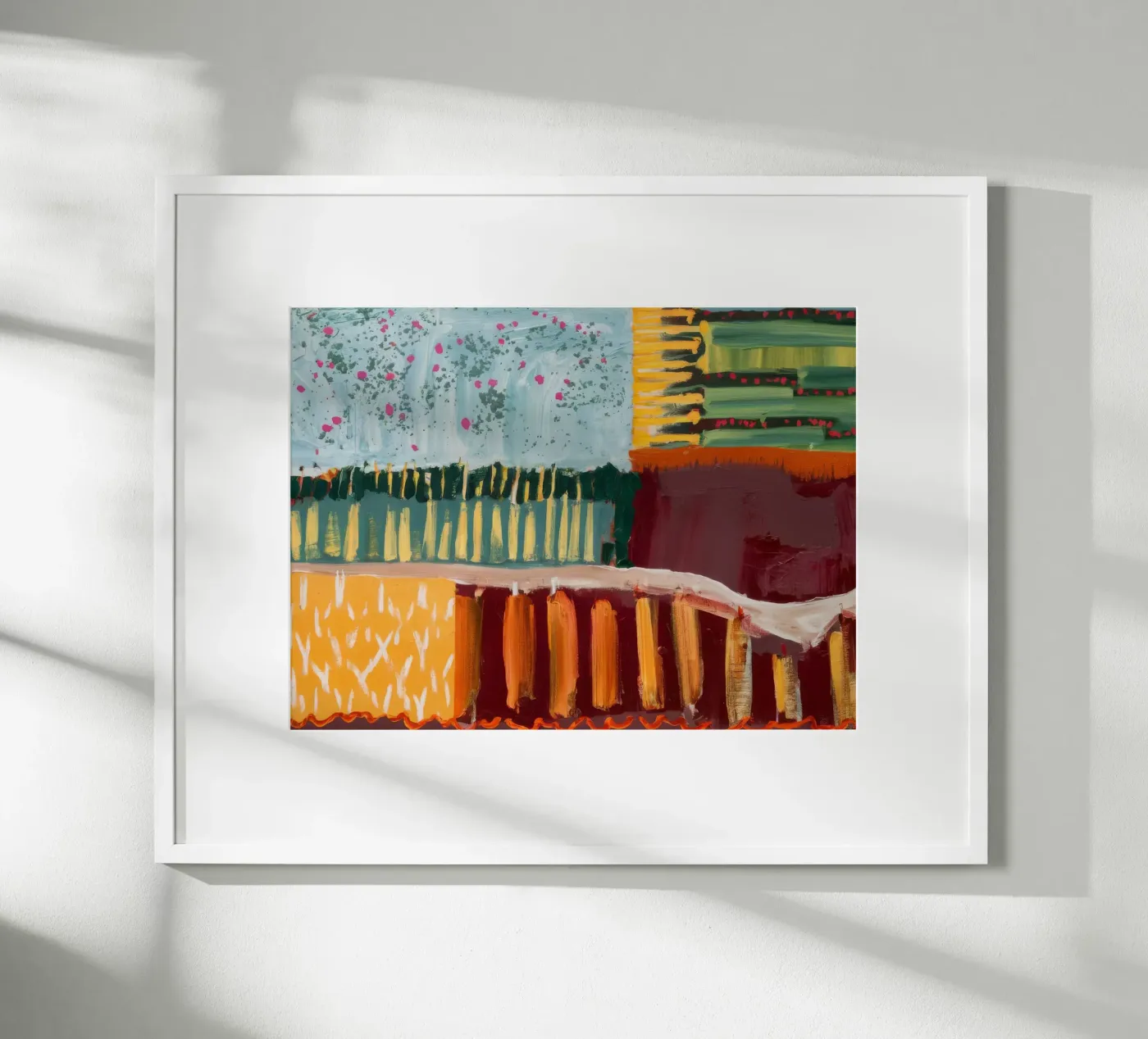 Autumnal Pattern Blocks poster by Sublime Layers