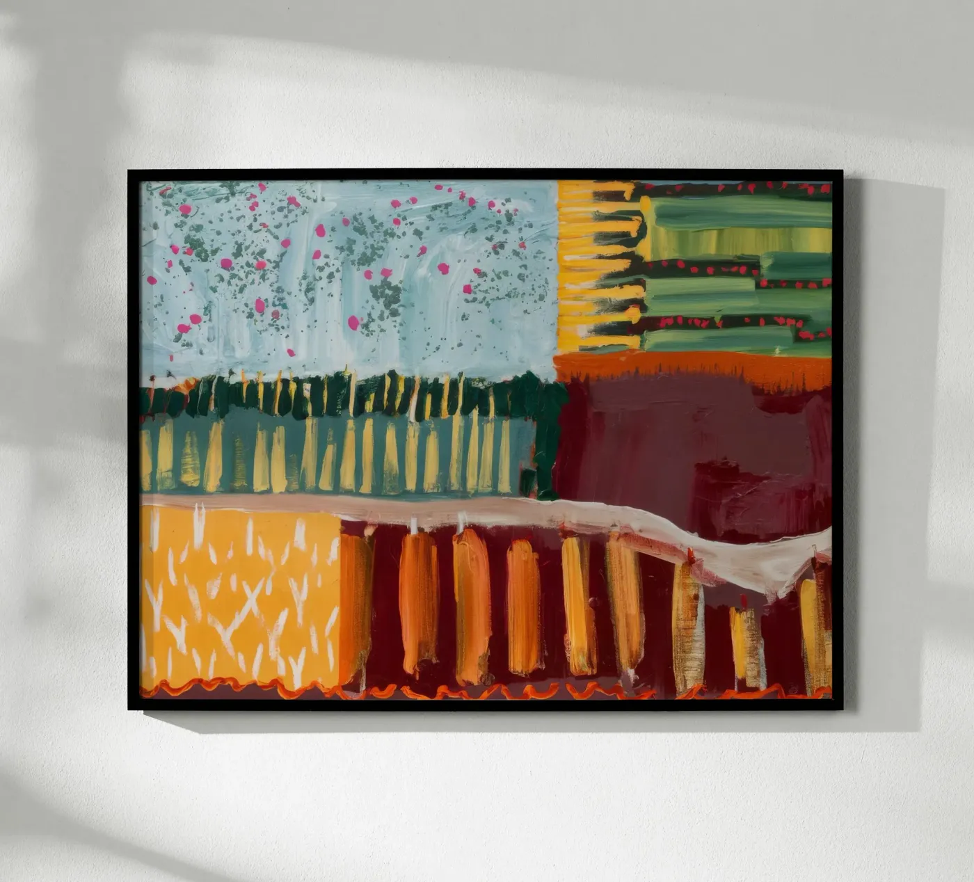 Autumnal Pattern Blocks poster by Sublime Layers