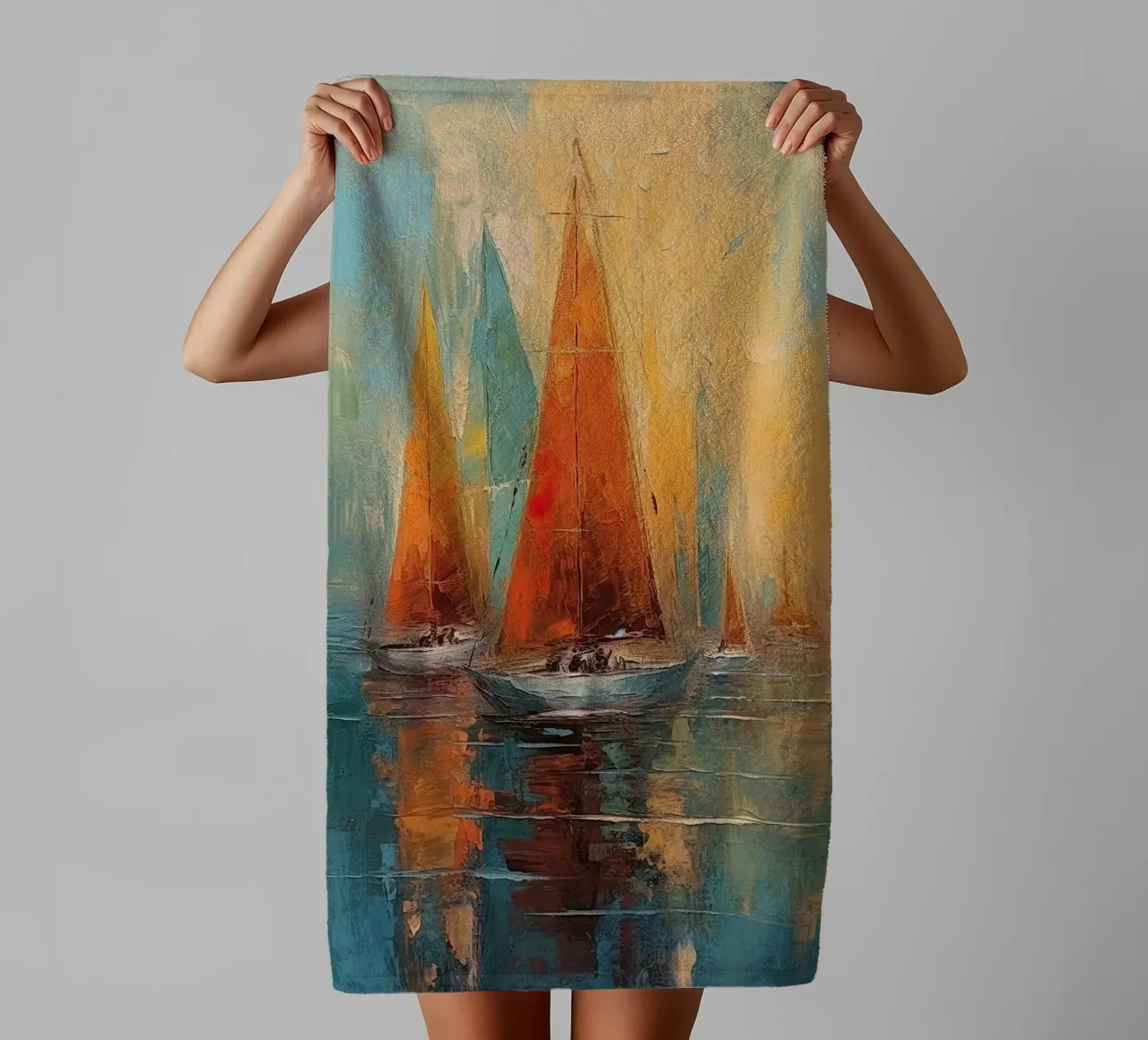 Zeilboot abstract towel by Imagine