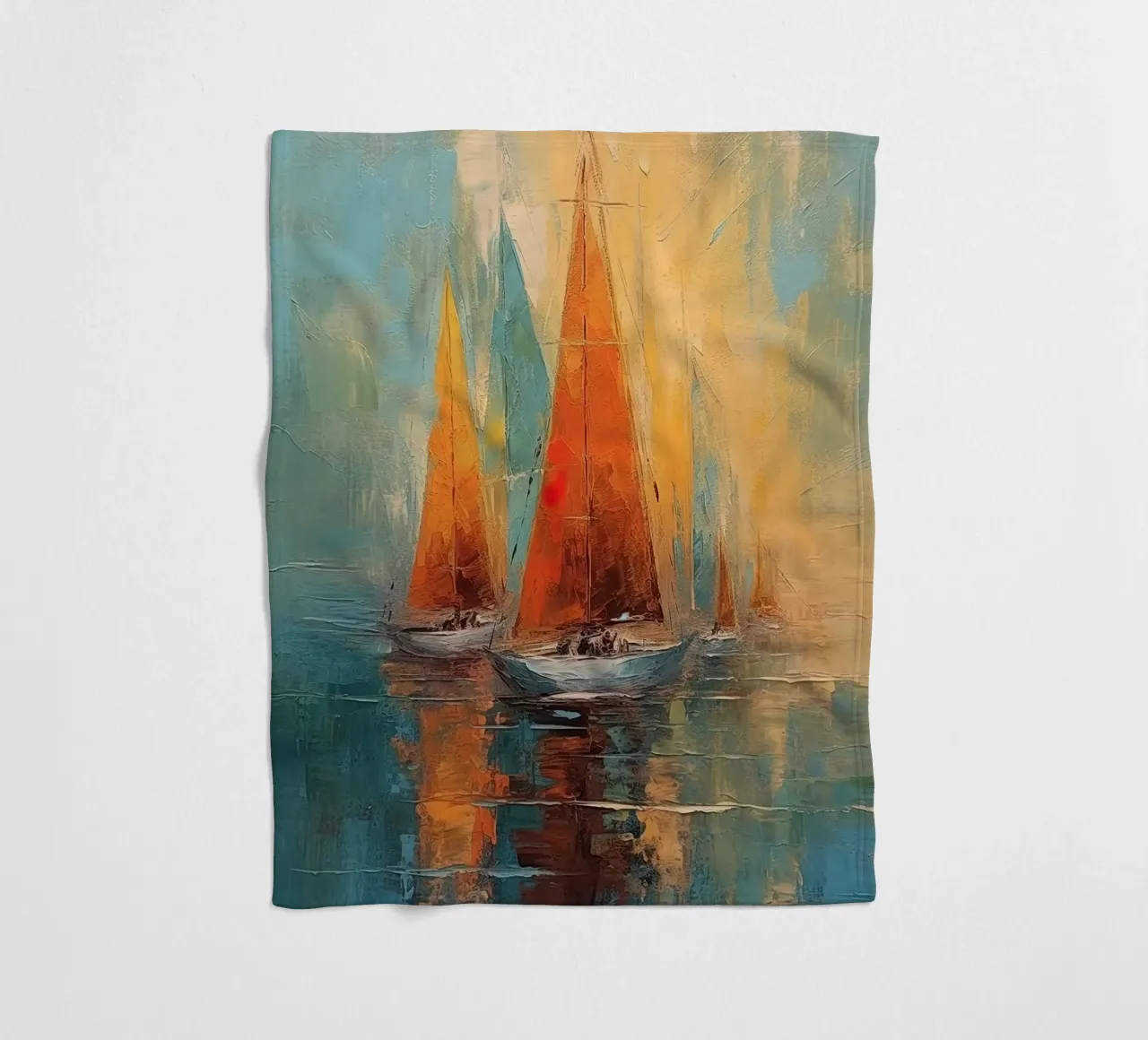 Zeilboot astratto coperta in pile da Imagine