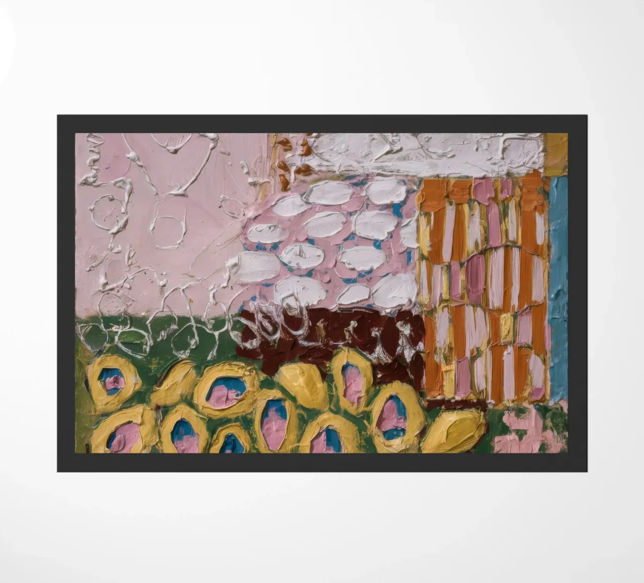 Irdene Blütenhügel Fußmatte von Sublime Layers