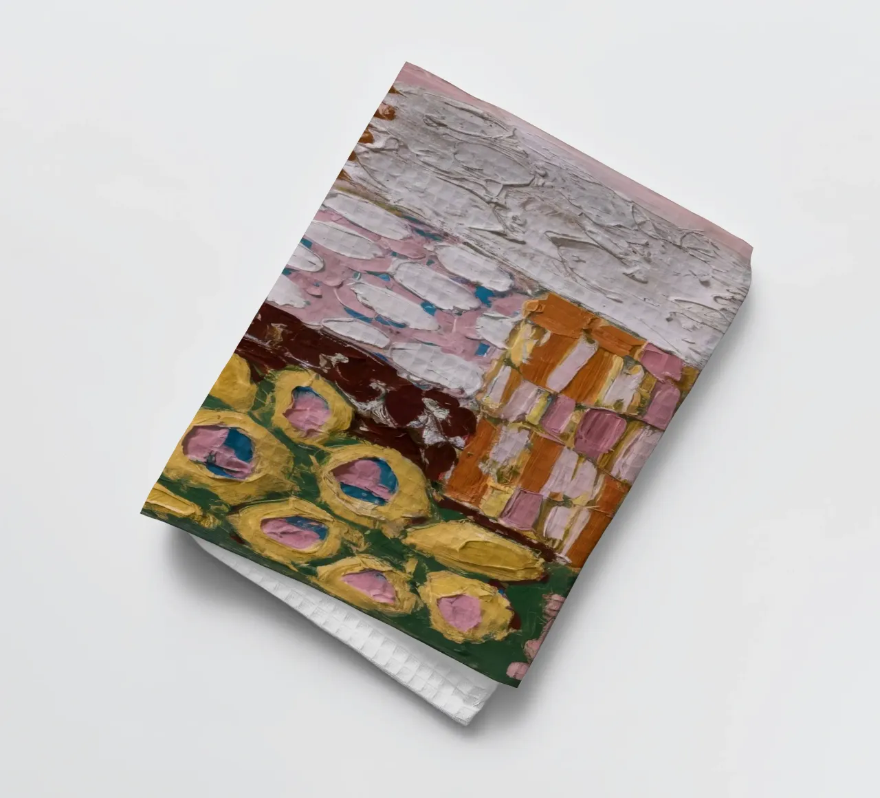 Irdene Blütenhügel Geschirrtuch von Sublime Layers