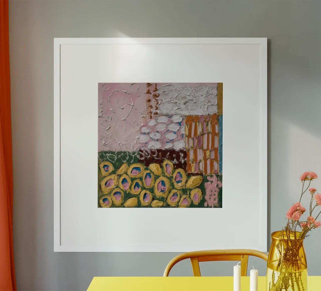 Irdene Blütenhügel Poster von Sublime Layers