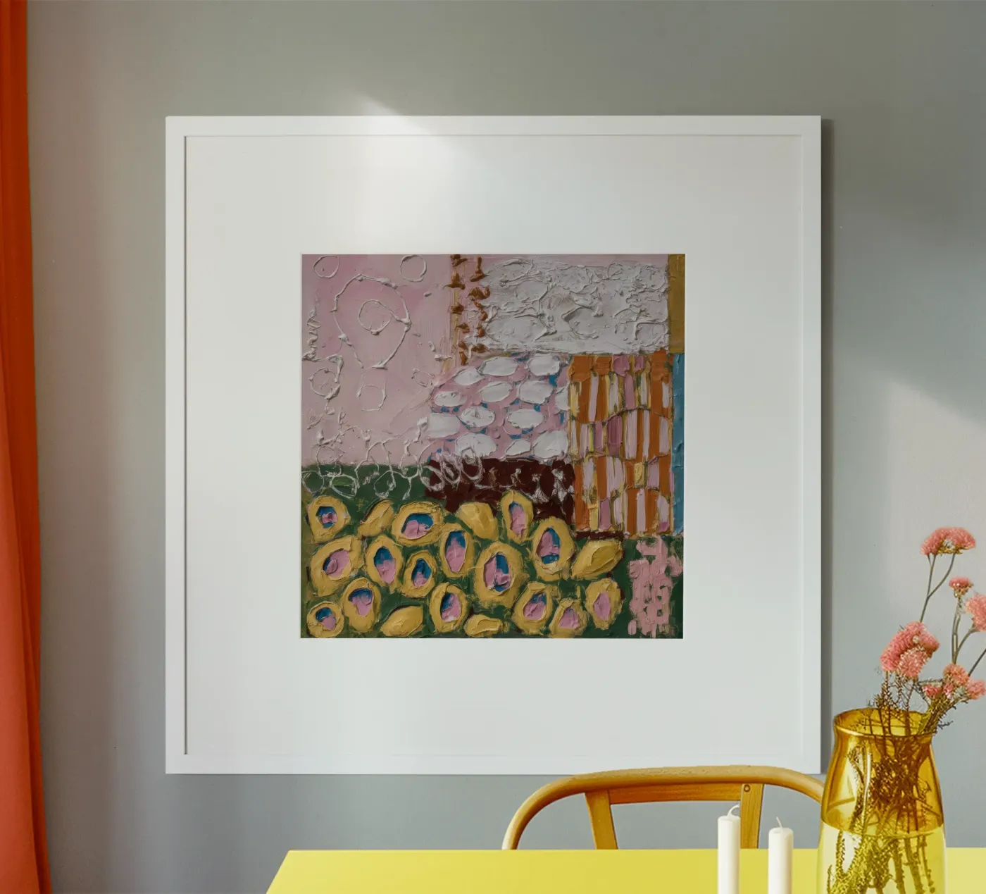 Irdene Blütenhügel Poster von Sublime Layers