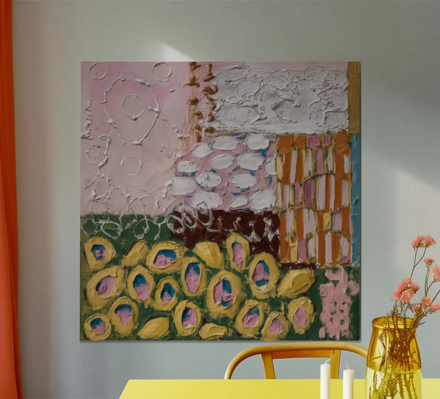 Irdene Blütenhügel Poster von Sublime Layers