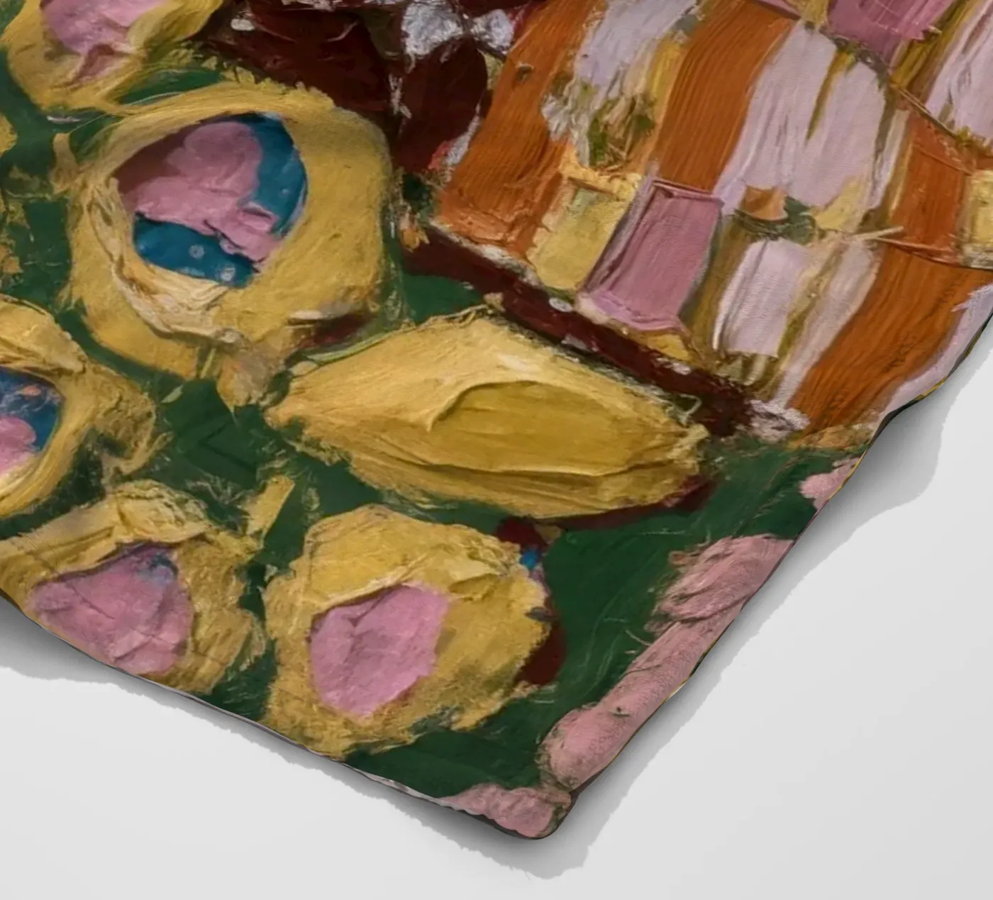 Irdene Blütenhügel Fleecedecke von Sublime Layers