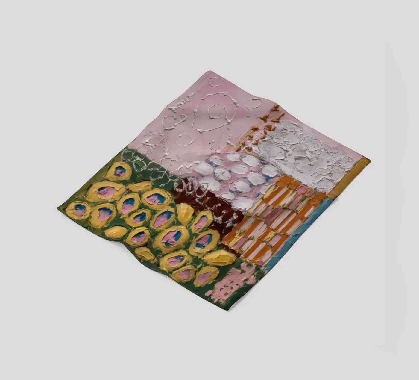 Irdene Blütenhügel Fleecedecke von Sublime Layers