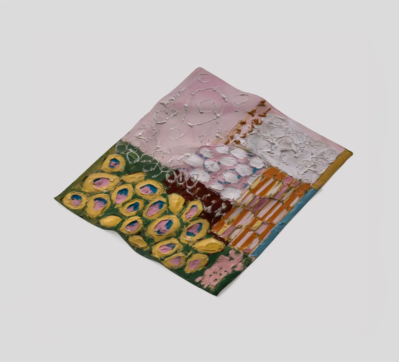 Irdene Blütenhügel Fleecedecke von Sublime Layers