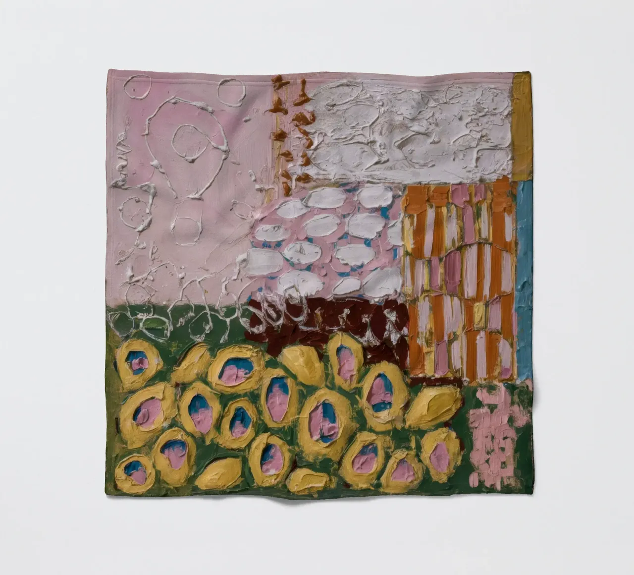 Irdene Blütenhügel Fleecedecke von Sublime Layers