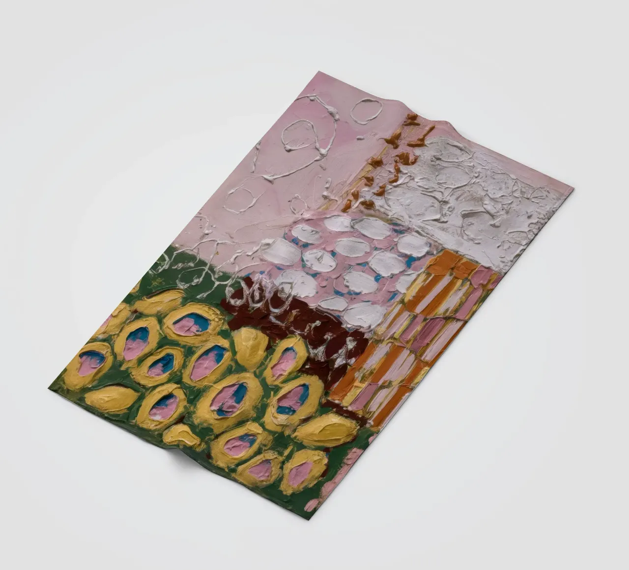 Irdene Blütenhügel Fleecedecke von Sublime Layers