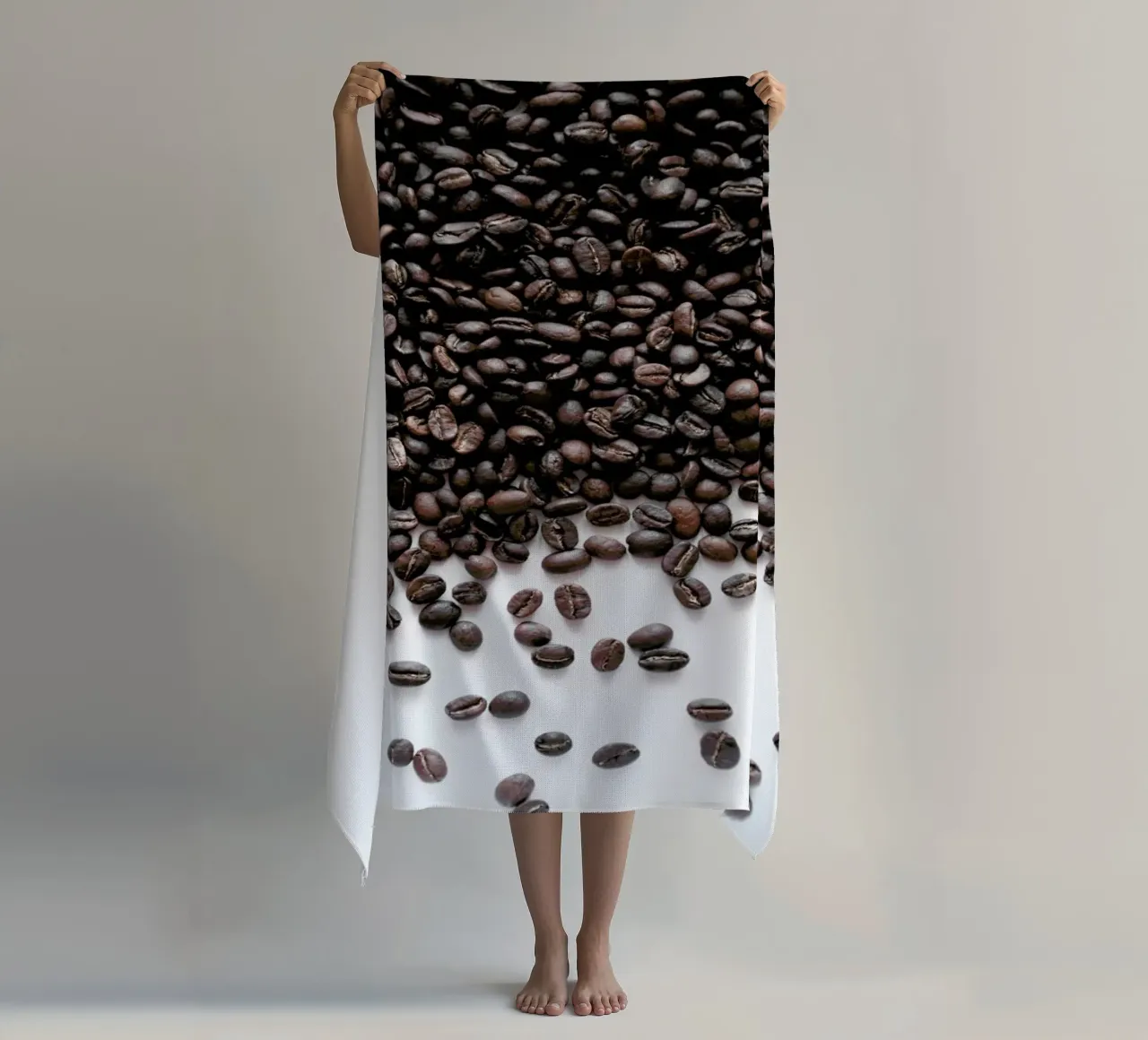 Breakfast Coffee Confetti beach towel by Studio Nahili