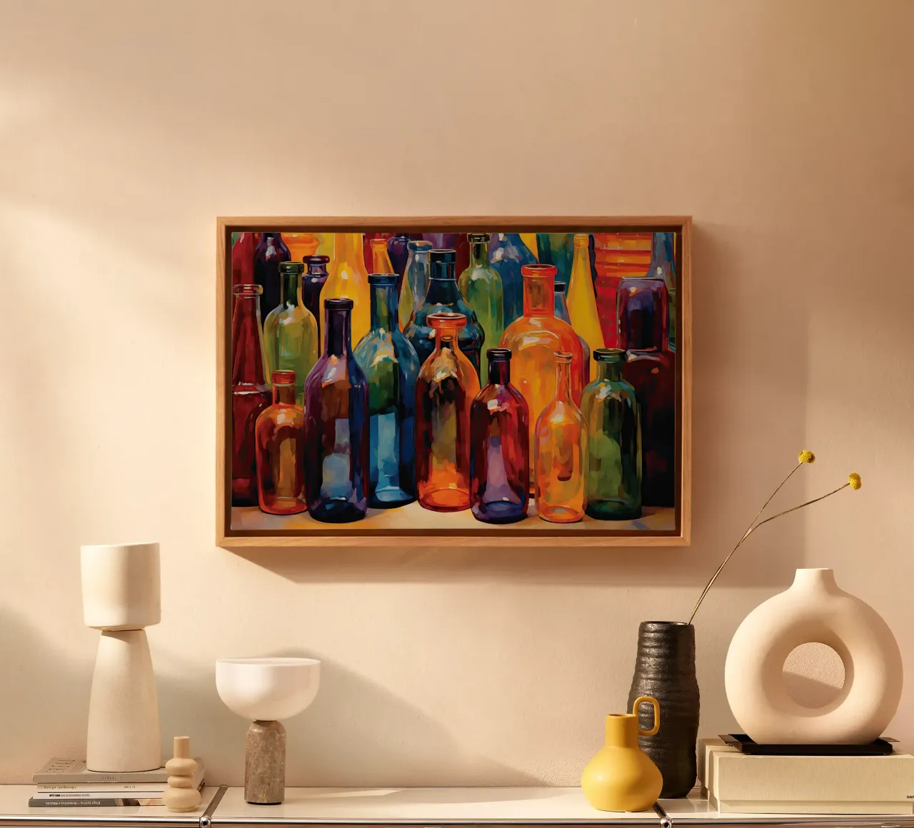 Flessen abstract canvas by Imagine