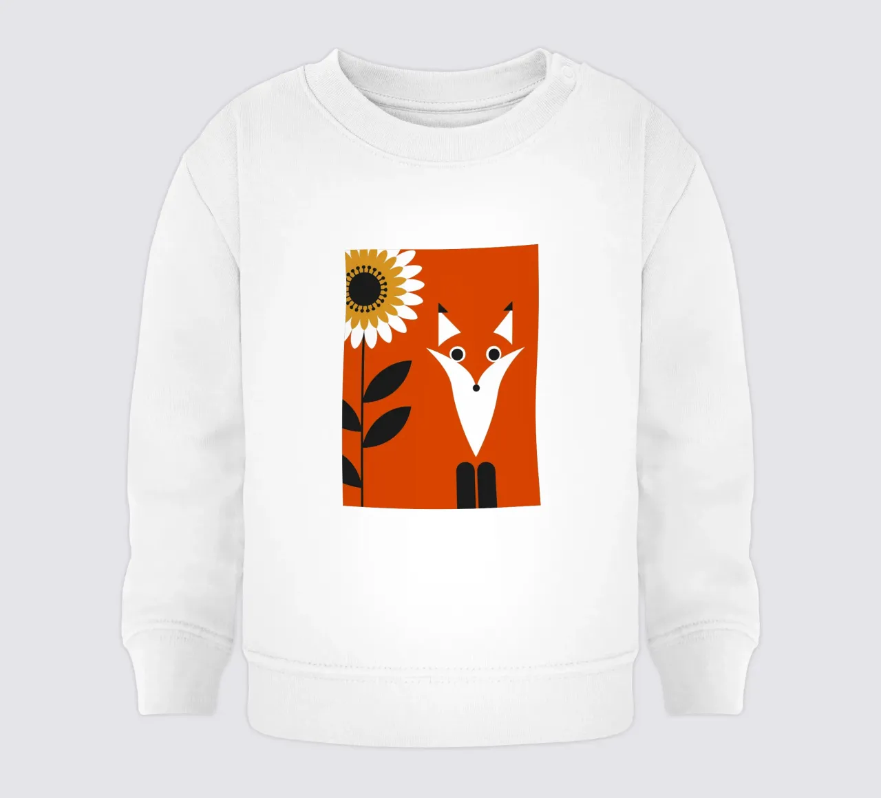 Volpe e fiore del sole felpa neonato da LOOK DIFFERENT