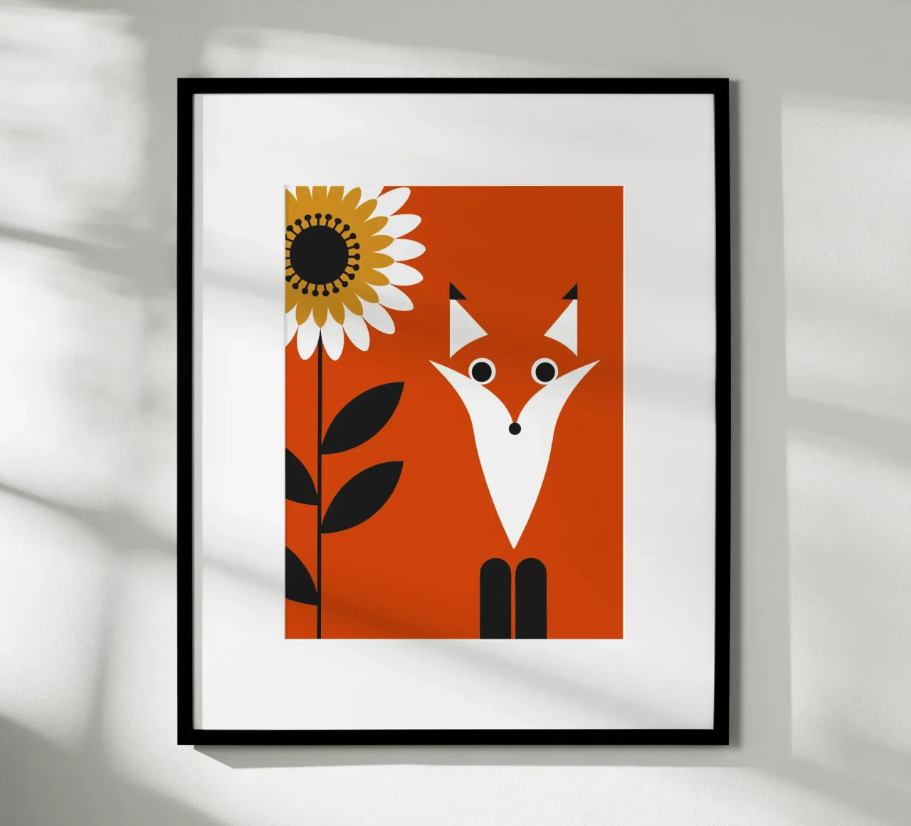 Volpe e fiore del sole carta hahnemühle da LOOK DIFFERENT