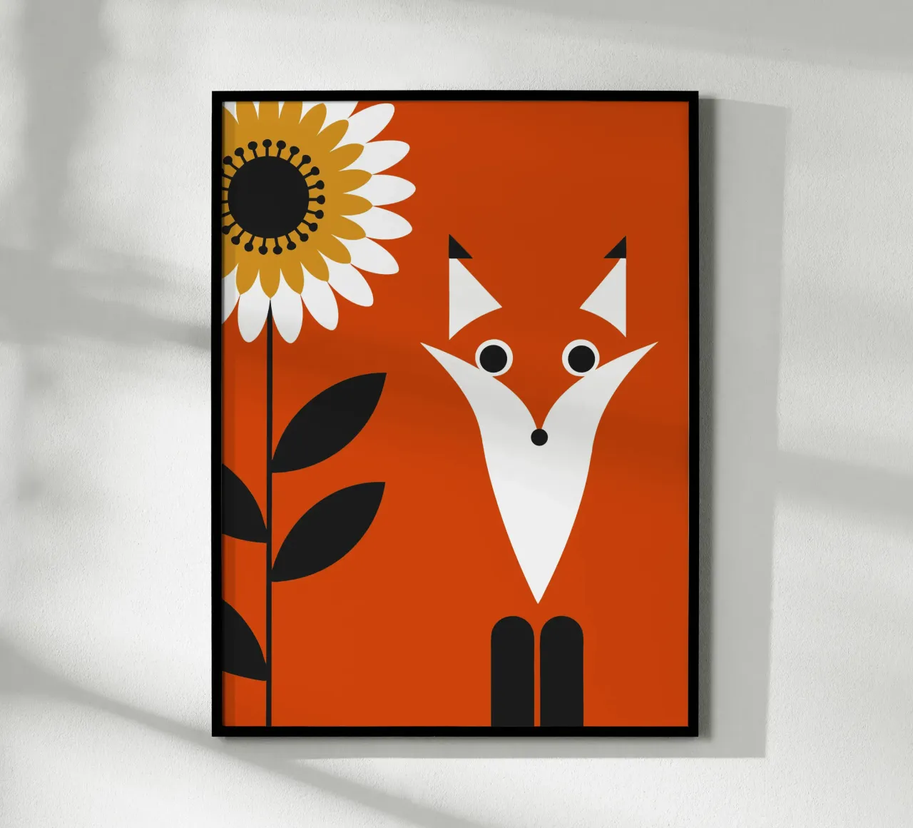 Volpe e fiore del sole carta hahnemühle da LOOK DIFFERENT
