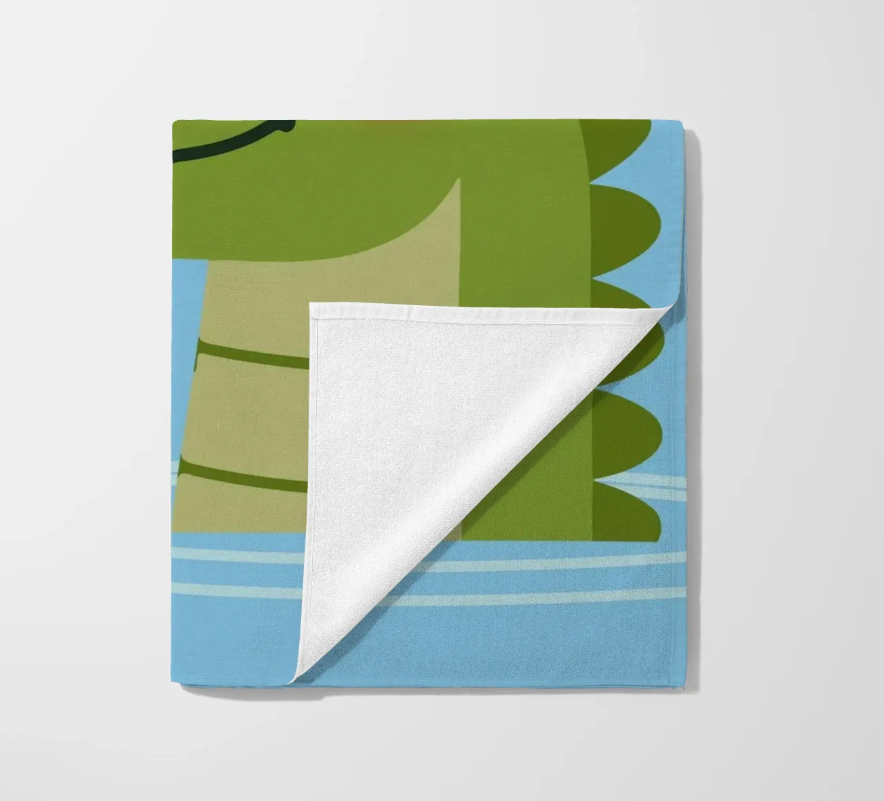 Singing bird on crocodile - Animal harmony beach towel by namosh