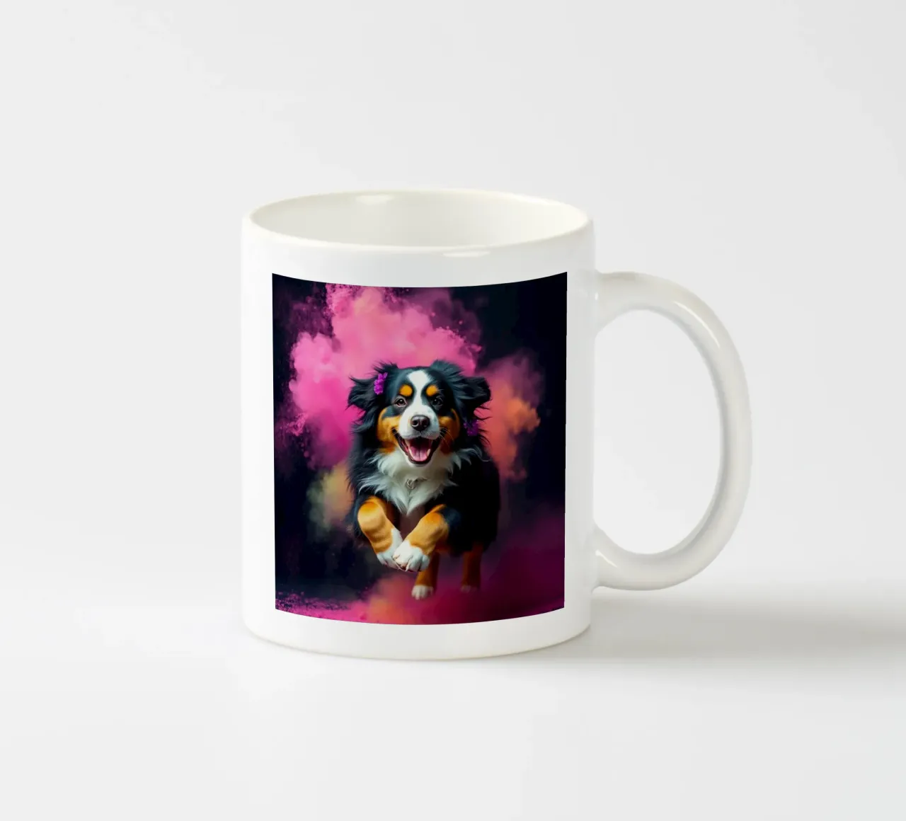 The colorful Bernese Mountain Dog #174 ceramic mug by Yumis.Beargang.and.Me