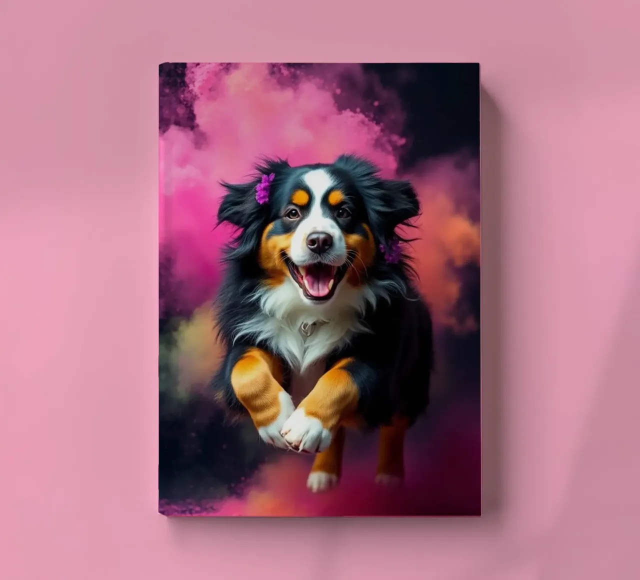 The colorful Bernese Mountain Dog #174 notebook by Yumis.Beargang.and.Me