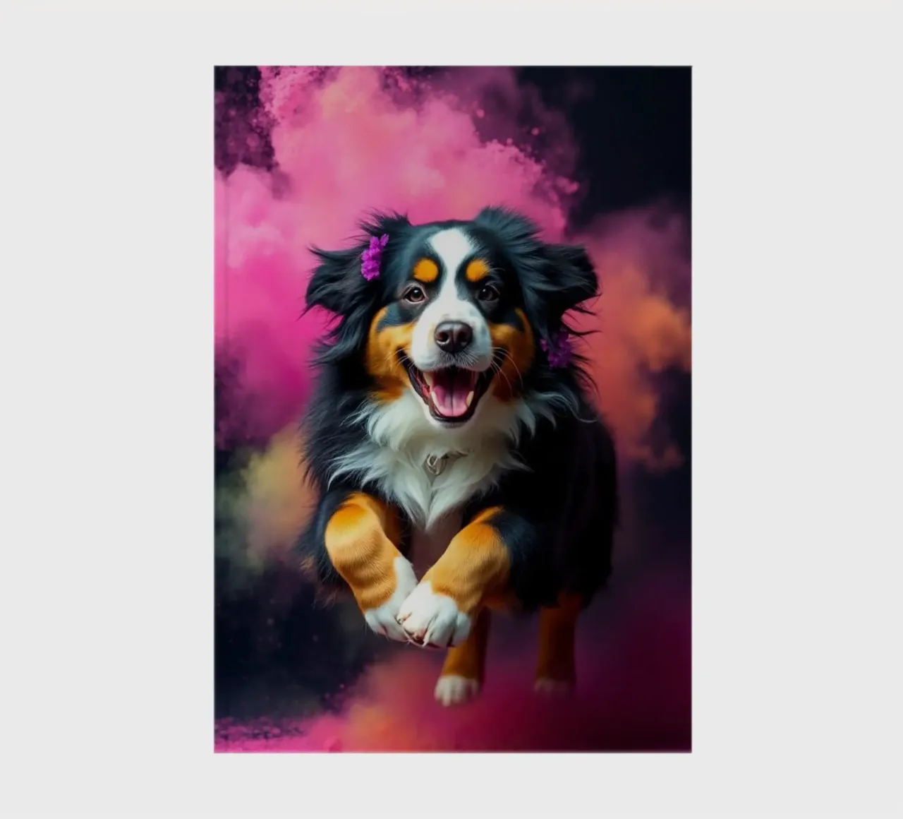 The colorful Bernese Mountain Dog #174 notebook by Yumis.Beargang.and.Me
