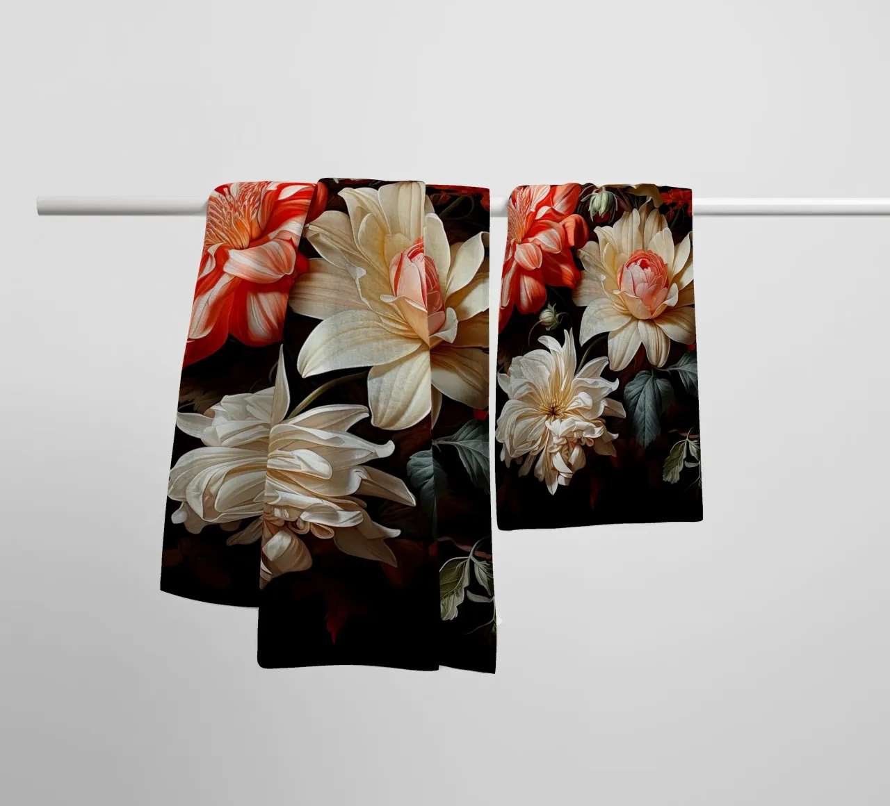 Natura morta di fiori asciugamano da bagno da Imagine