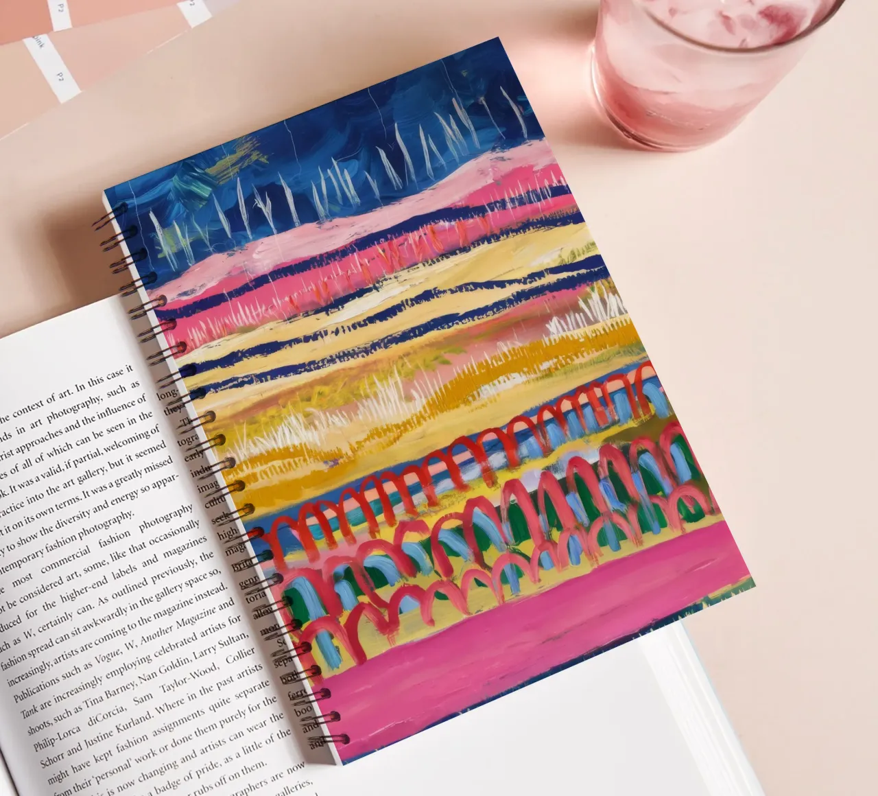 Azure Ochre Dreamscape spiral notebook by Sublime Layers