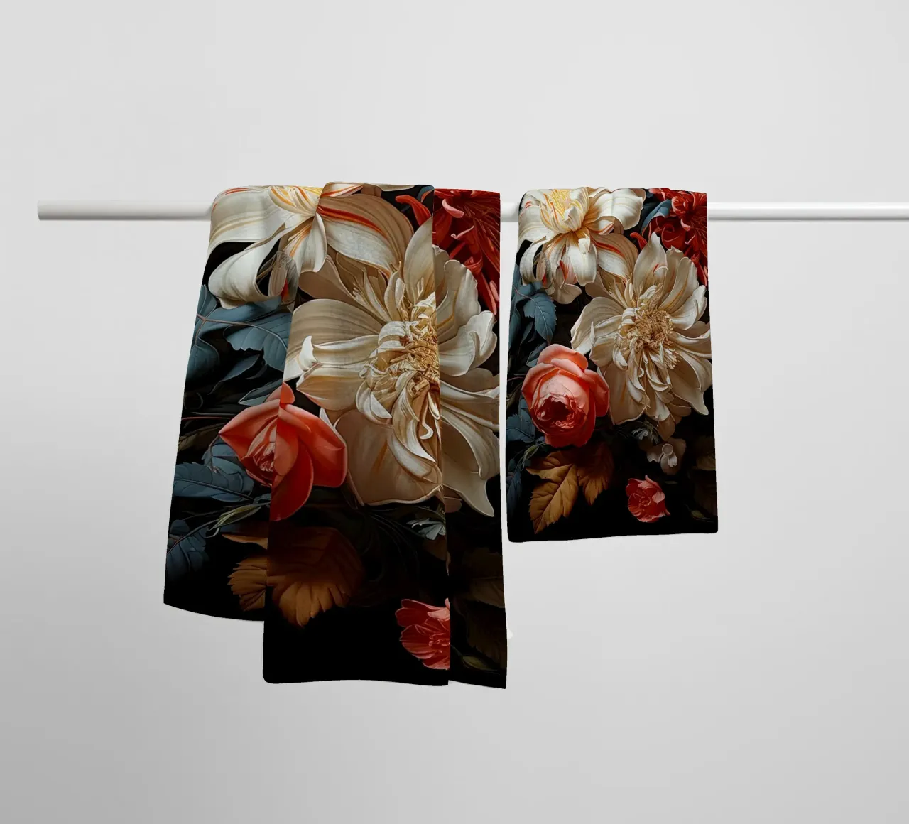 Natura morta di fiori asciugamano da bagno da Imagine