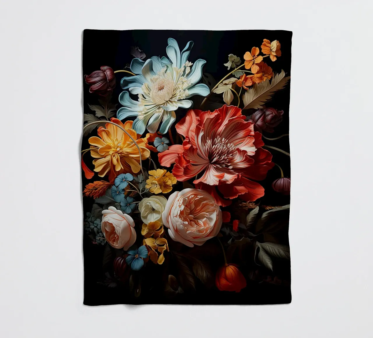 Flowers still life fleece blanket by Imagine