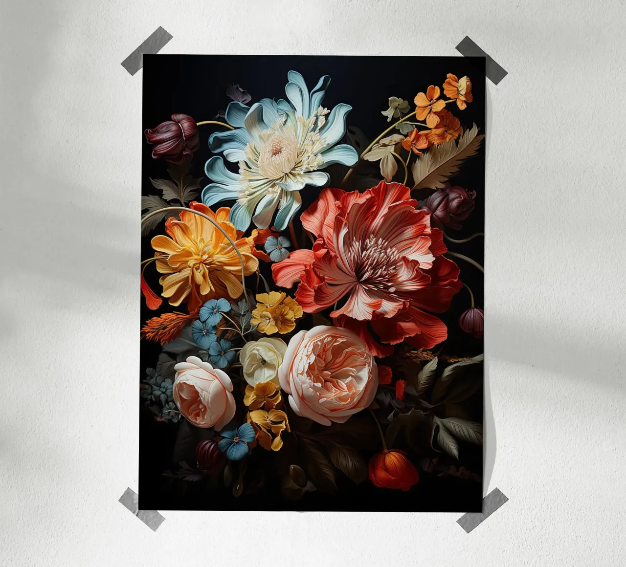 Natura morta di fiori carta hahnemühle da Imagine