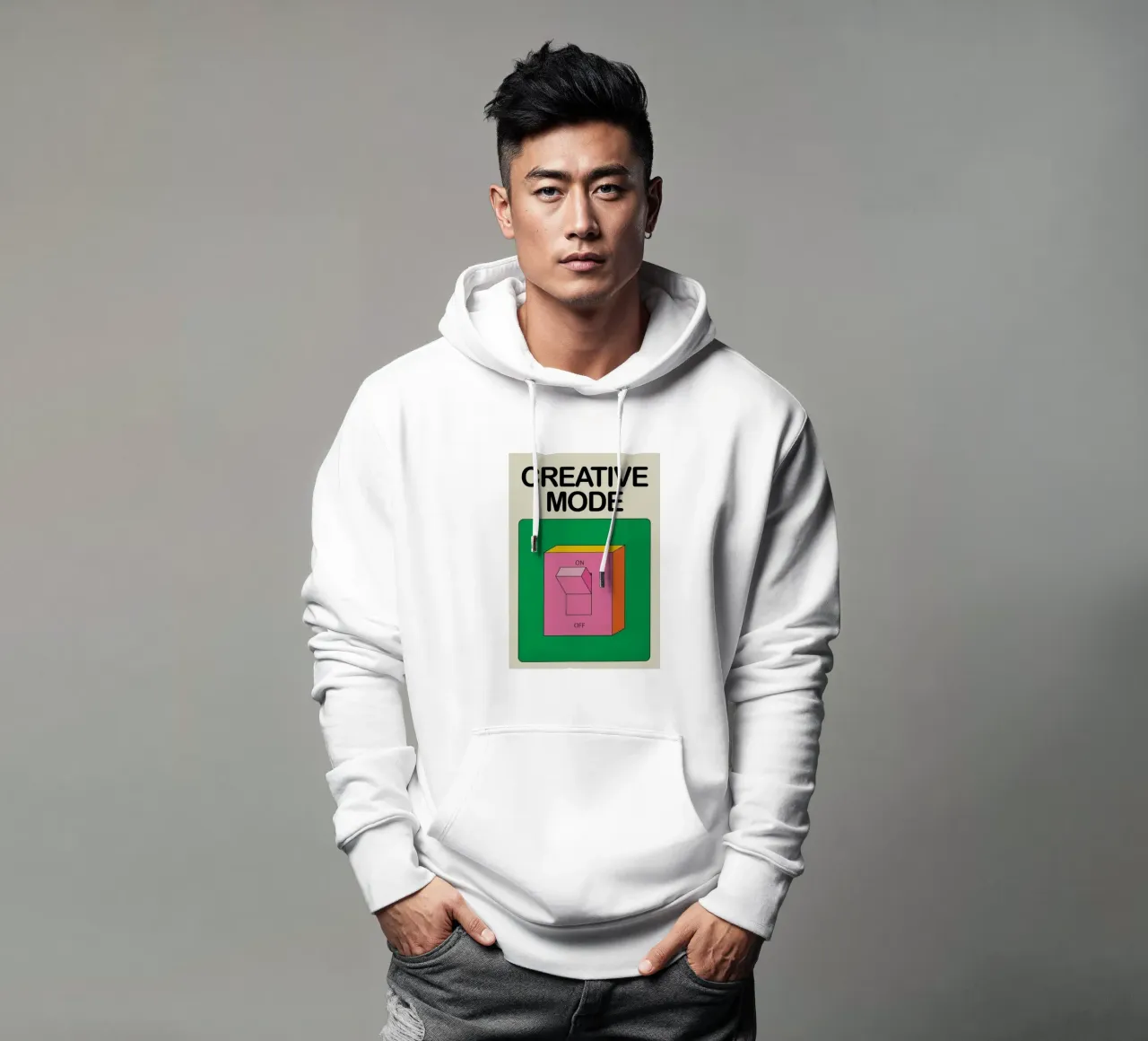 Modalità creativa felpa con cappuccio da Attaboy Dsgn