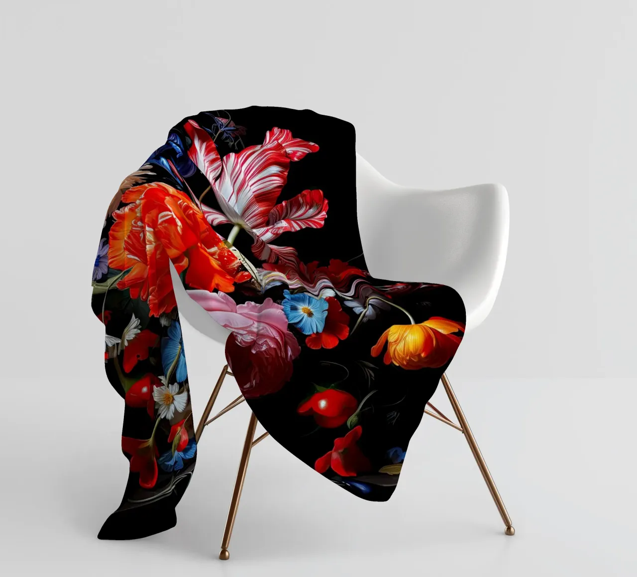 Flowers still life fleece blanket by Imagine