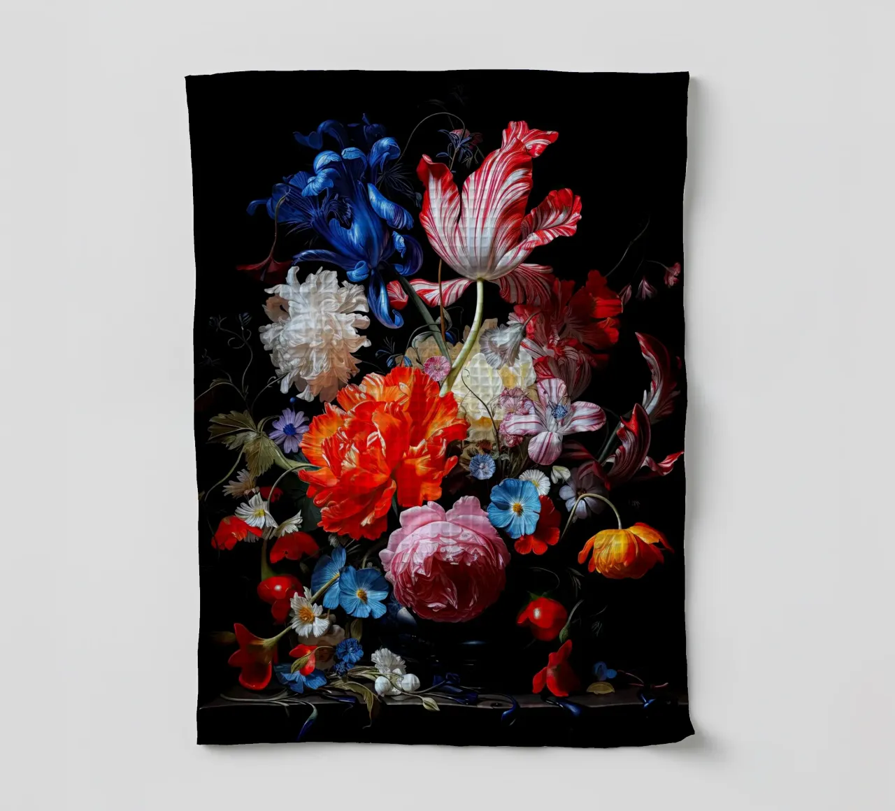 Flowers still life tea towel by Imagine