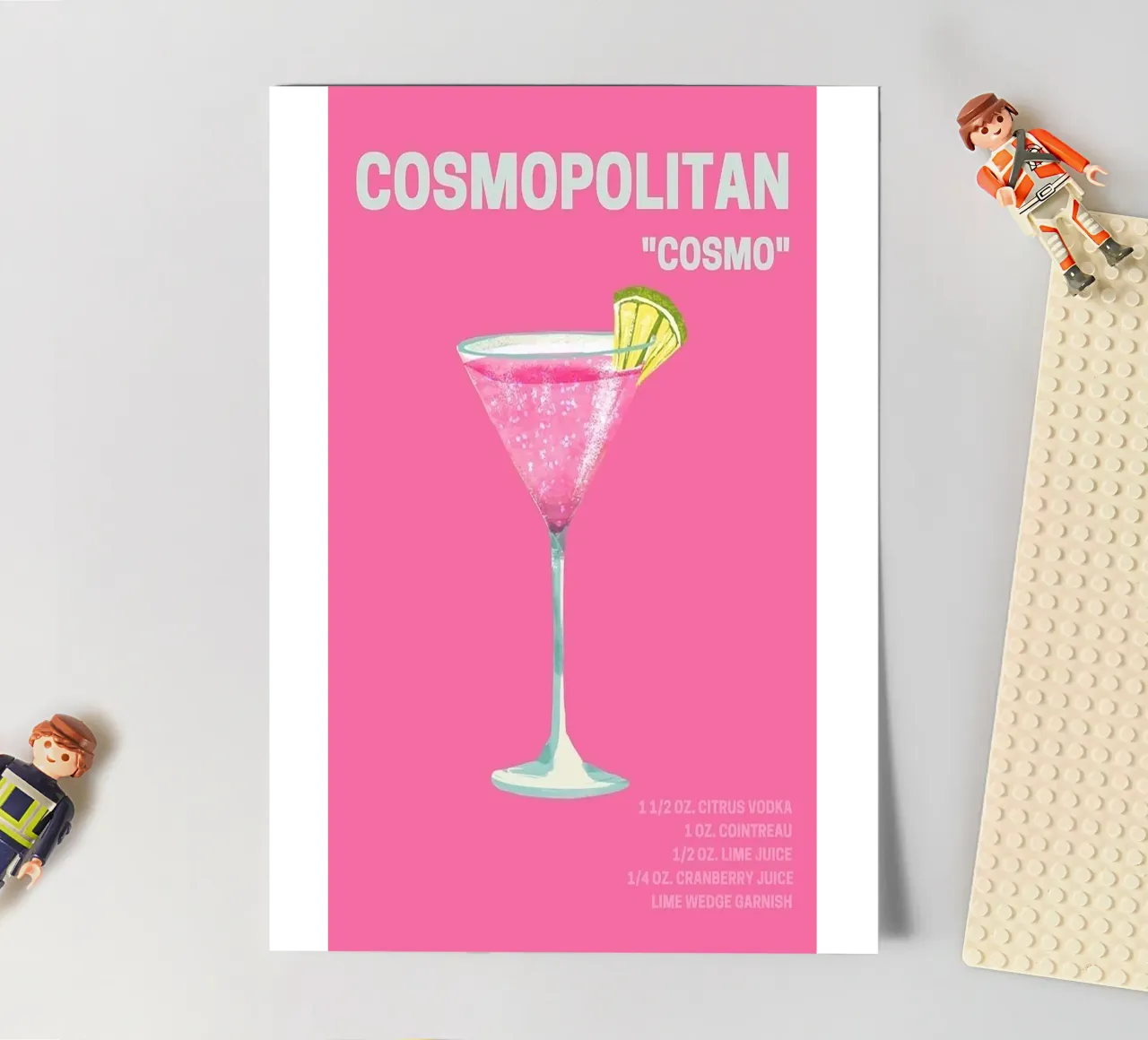 Cocktail Cosmopolitan foglio adesivo da Attaboy Dsgn