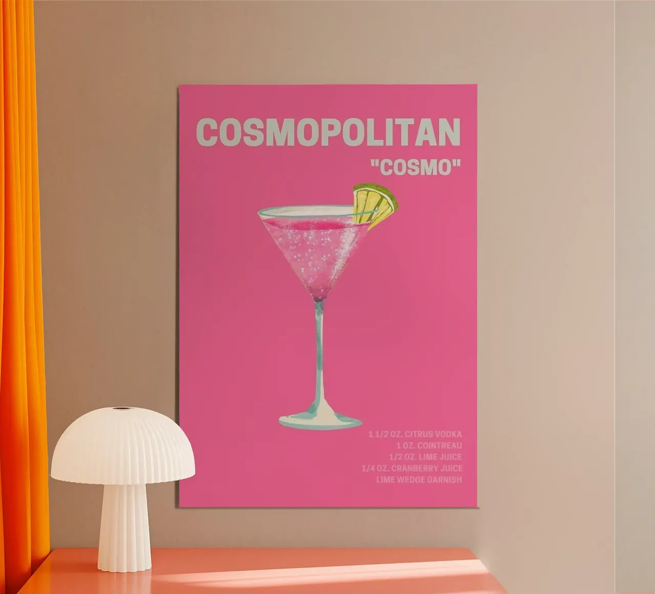 Cocktail Cosmopolitan carta hahnemühle da Attaboy Dsgn