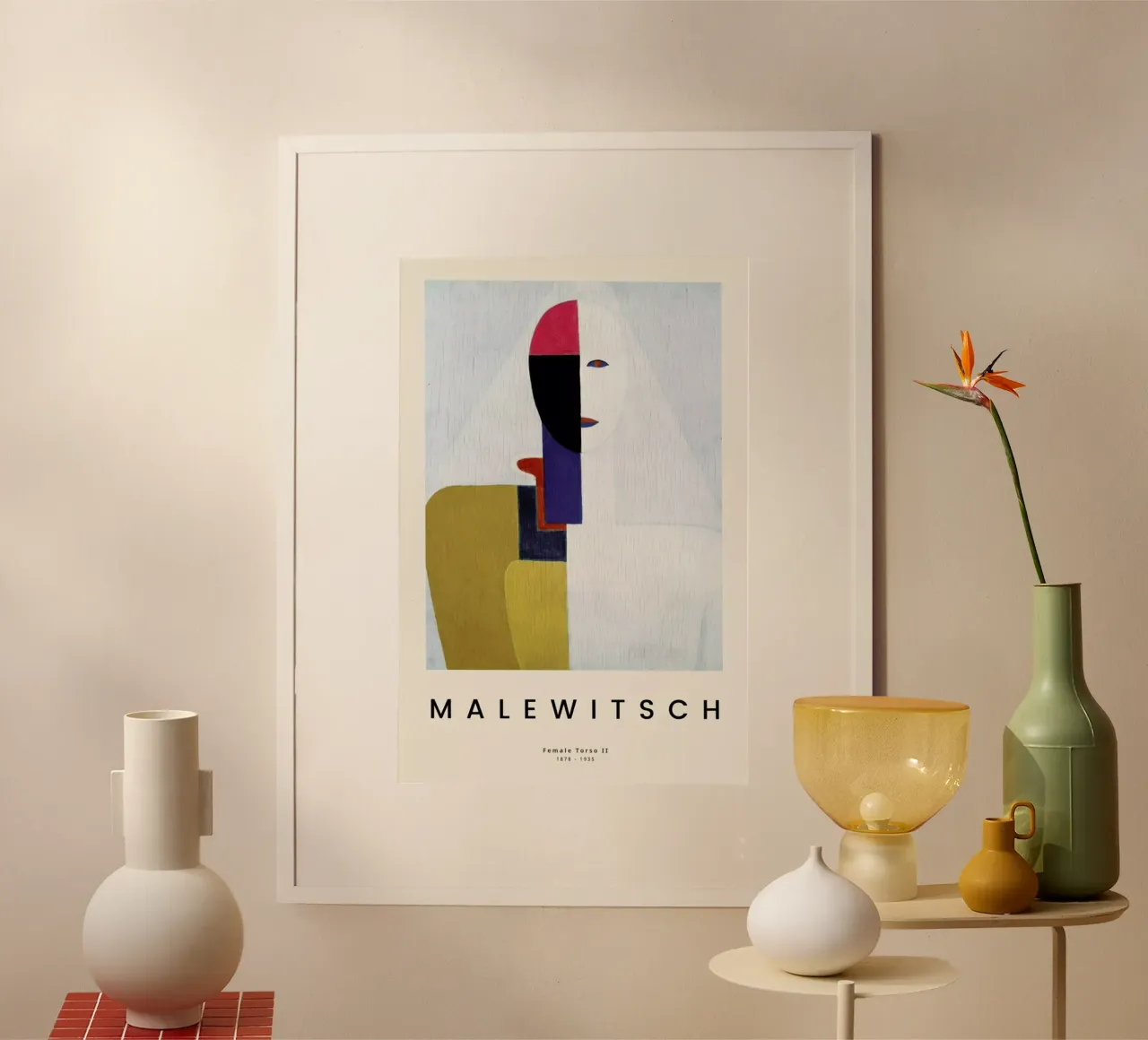 Malewitsch - Female Torso II poster con telaio in plastica da ARTOTHEK