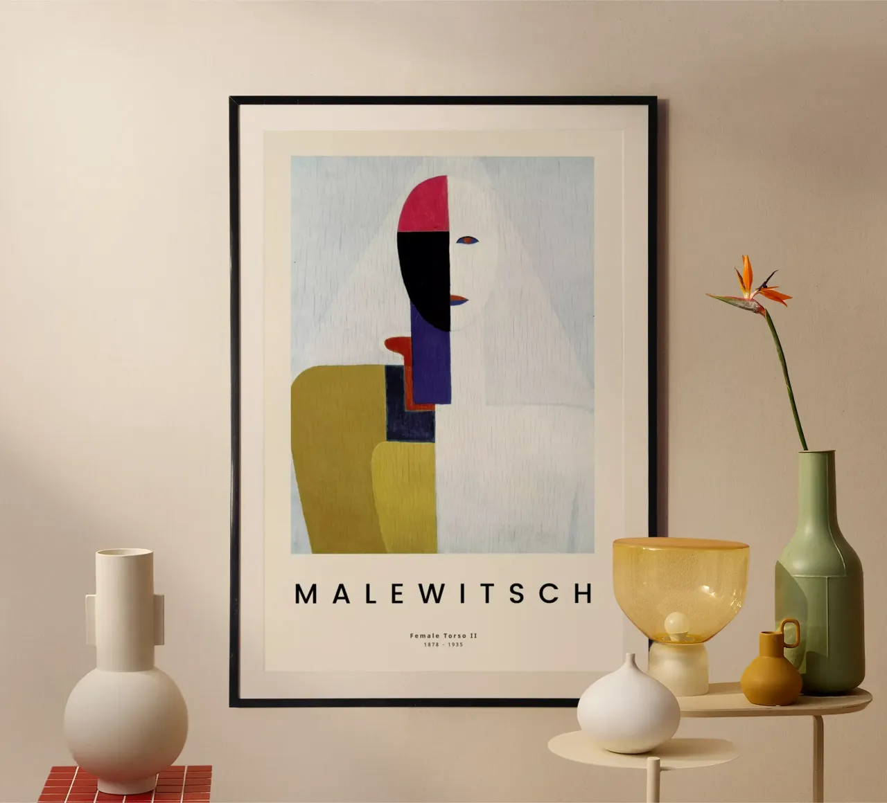Malewitsch - Female Torso II poster con telaio in plastica da ARTOTHEK
