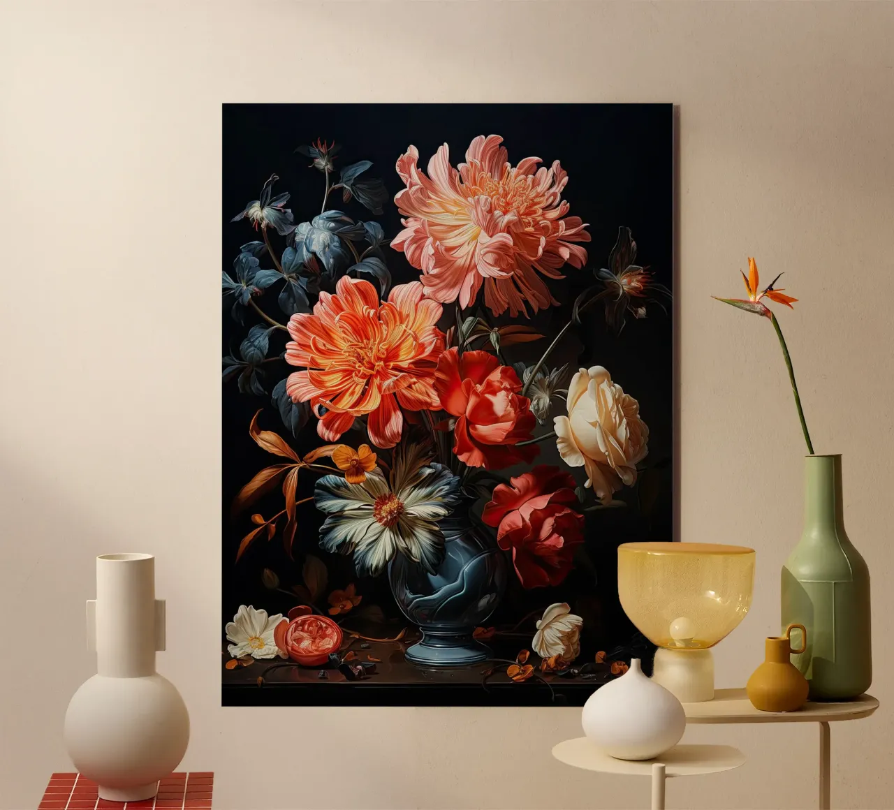 Natura morta di fiori alluminio dibond da Imagine