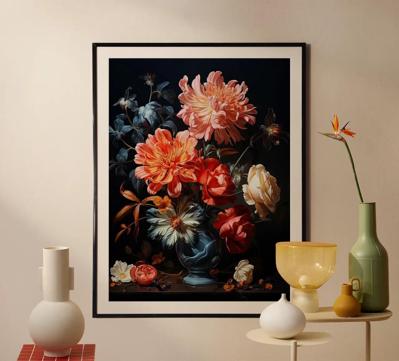 Natura morta di fiori carta hahnemühle da Imagine