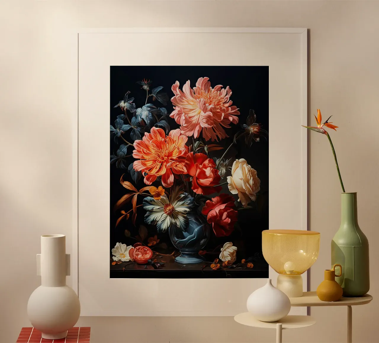 Natura morta di fiori carta hahnemühle da Imagine