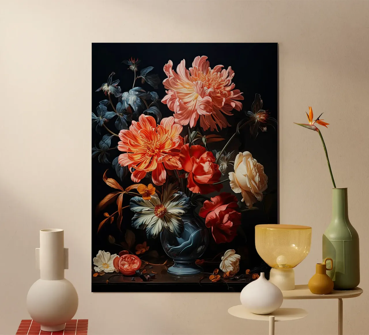 Natura morta di fiori carta hahnemühle da Imagine