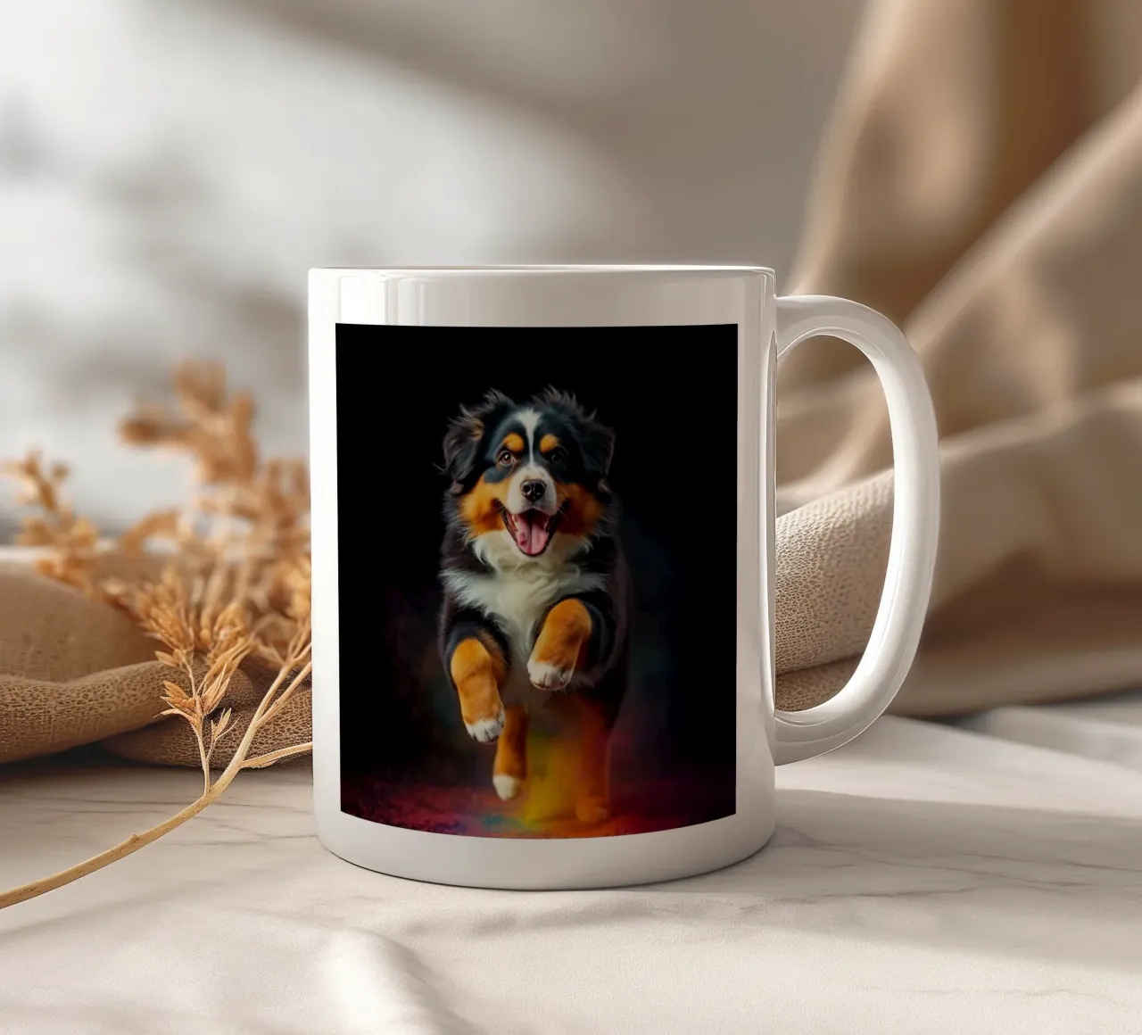 Le bouvier bernois coloré #177 mug en céramique de Yumis.Beargang.and.Me