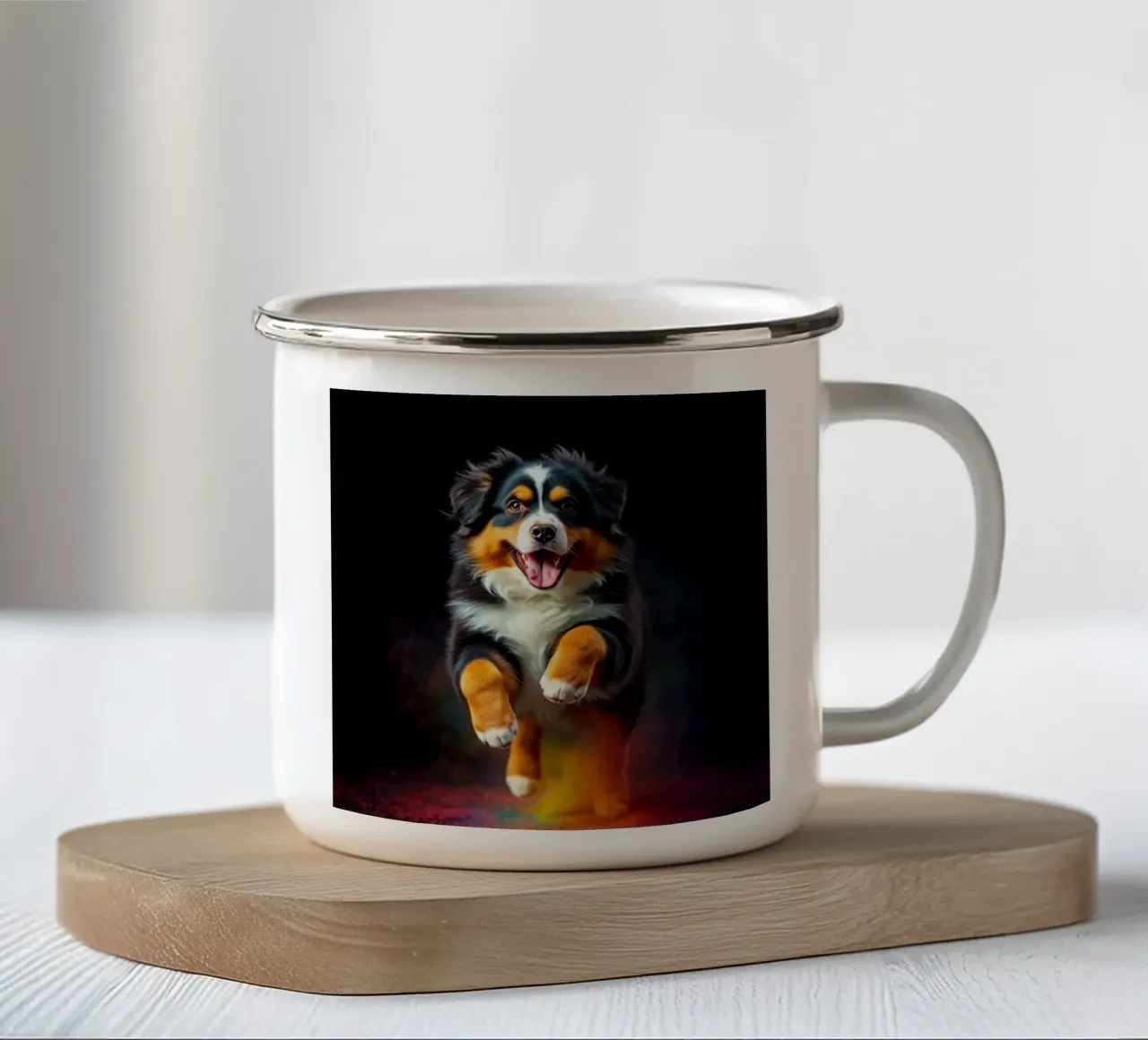 Le bouvier bernois coloré #177 mug en émail de Yumis.Beargang.and.Me
