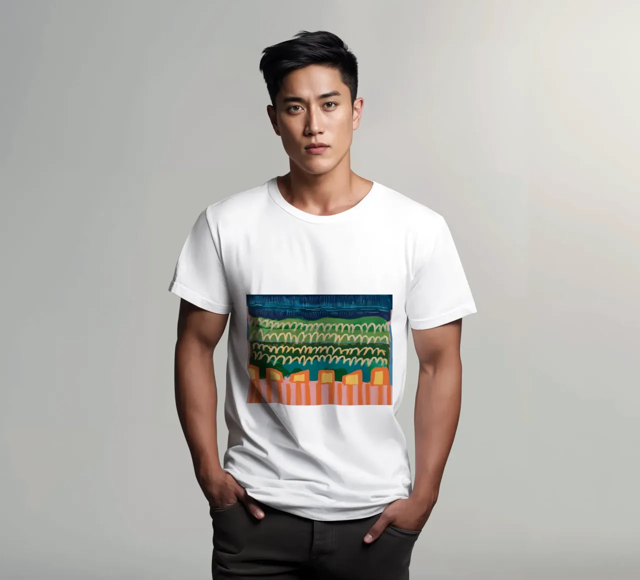 Colline Verdeggianti Armonia t-shirt da Sublime Layers
