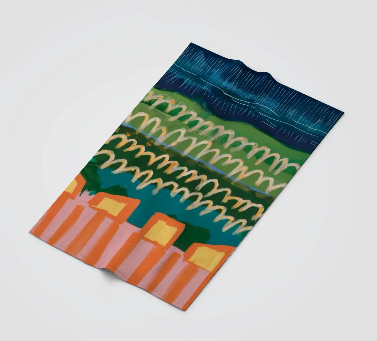 Verdant Hills Harmonie Fleecedecke von Sublime Layers